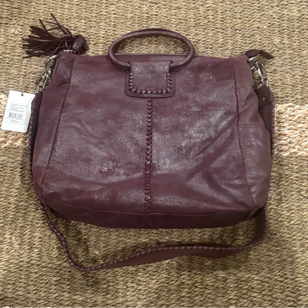 Hobo Large Sheila, satchel Stylish Purple Leather Handbag